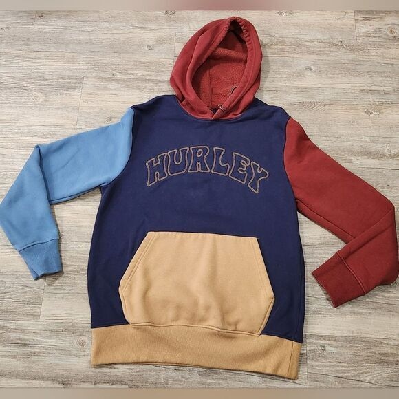 Hurley Color block Logo Hoodie size Medium - Picture 1 of 5